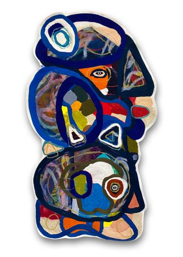Original Abstract Children Mixed Media by Renata Rehorovska