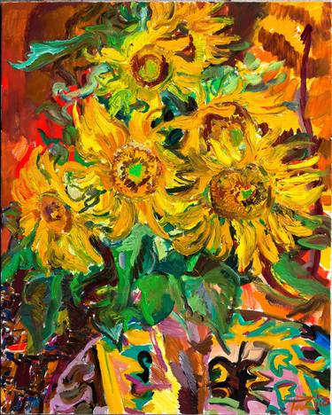Original Abstract Expressionism Botanic Mixed Media by Tereza Zikovska