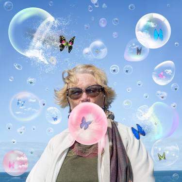 Original Conceptual Portrait Mixed Media by David Morrison