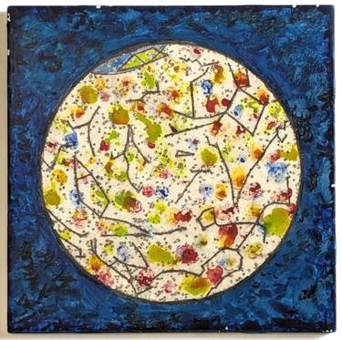 Original Conceptual Outer Space Mixed Media by P Desmolines