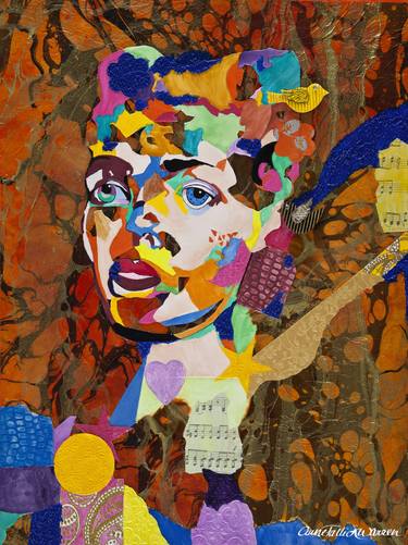 Original Abstract Expressionism Abstract Collage by Anne Fallick Warren