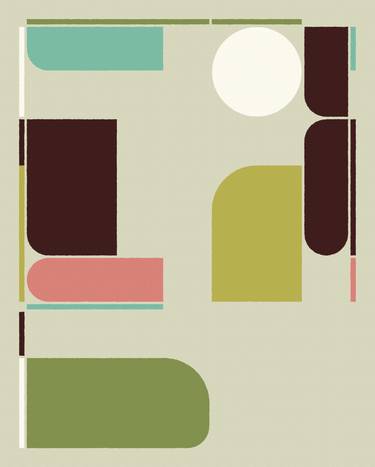 Original Geometric Abstract Paintings by Rafa Mateo