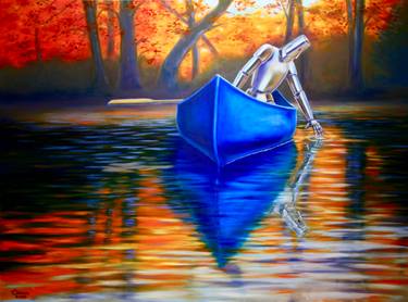 Original Figurative Humor Painting by David Cannon