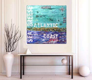 Original Abstract Seascape Paintings by Rudi Art Peters