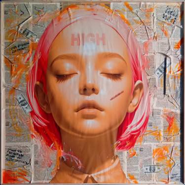 Original Contemporary Women Collage by Tommy Goodman