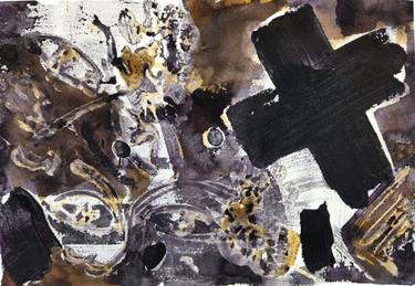 Original Abstract Expressionism Abstract Mixed Media by Sami Rinne