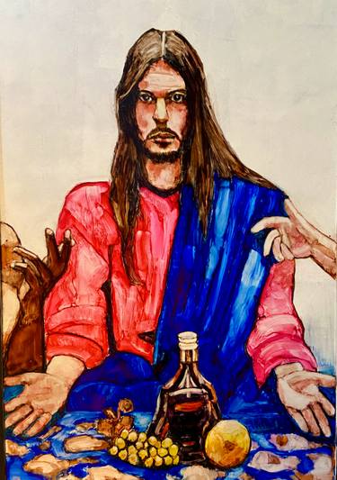 Original Figurative Men Painting by Hervé Carriou