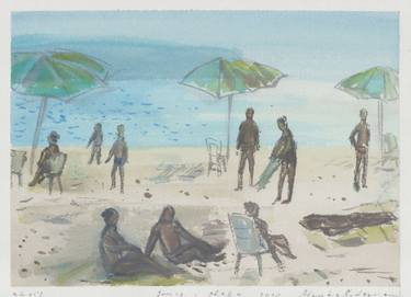 Original Expressionism Beach Painting by Alenka Koderman