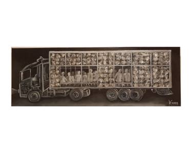 Original Conceptual Transportation Painting by Kiril Katsarov