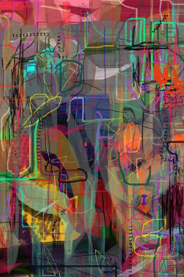 Original Abstract Expressionism Abstract Digital by Pelin Atilla