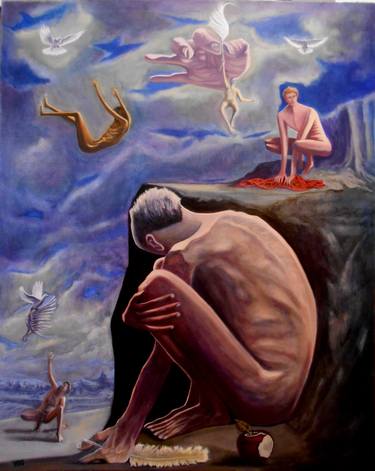 Original Figurative Classical mythology Paintings by De Yos