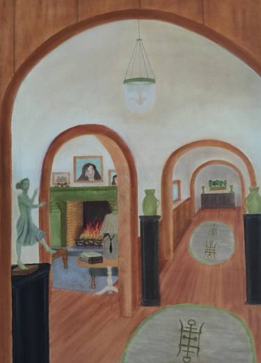 Original Realism Interiors Paintings by Leslie Dannenberg