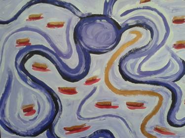 Original Abstract Animal Painting by Lonneke Smiet