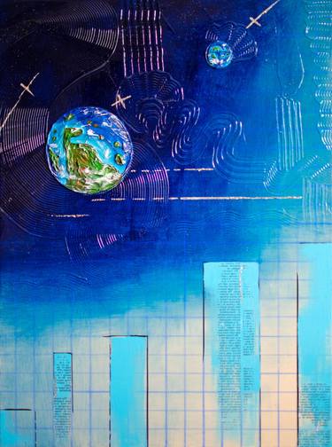Original Surrealism Outer Space Paintings by Brittany Ellis