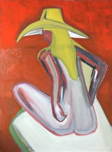 Original Abstract Expressionism Nude Painting by Ronald Davis Ii