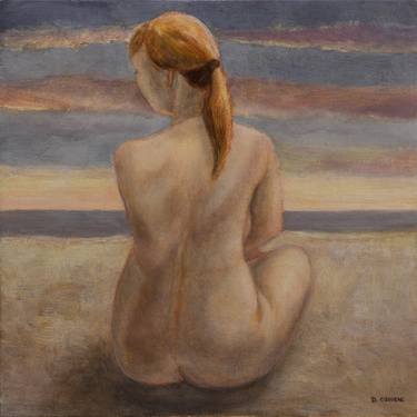 Original Figurative Nude Painting by Damian Osborne