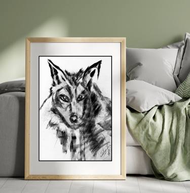 Original Art Deco Animal Drawing by Nishasunanda Art