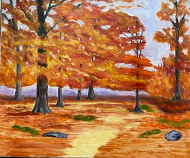 Original Impressionism Landscape Painting by Dr Joel Goldman