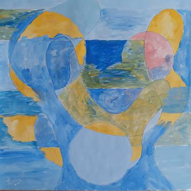 Original Abstract Expressionism Abstract Painting by Lawrence Nusbaum