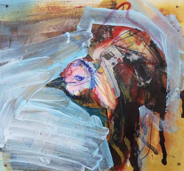 Original Abstract Animal Painting by Miloš Hronec
