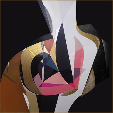 Original Cubism Abstract Painting by Moises Ortiz