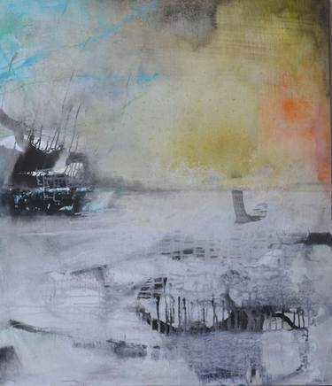 Original Abstract Landscape Paintings by Sejben Lajos