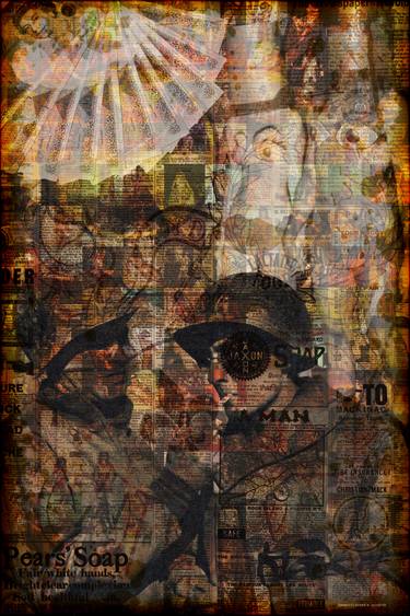 Original Conceptual Political Mixed Media by Derek Audette