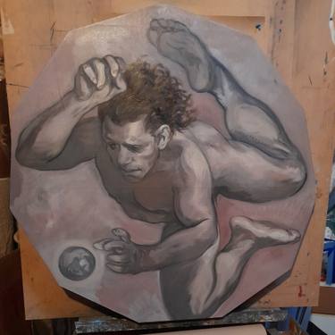 Original Figurative Body Painting by Toby Hunt
