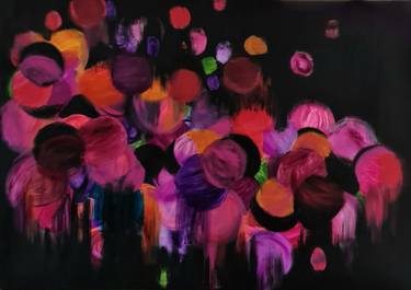 Original Abstract Expressionism Botanic Paintings by Wioletta Gancarz