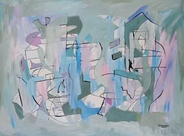 Original Abstract Architecture Painting by Robert Schaad