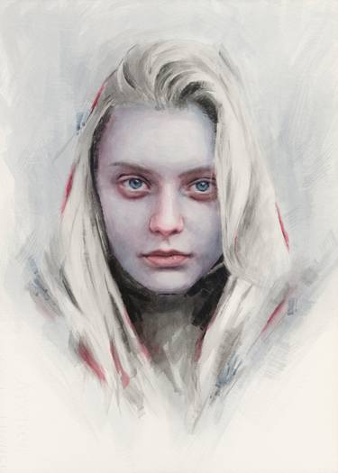 Original Portraiture Portrait Painting by Miroslav Zgabaj