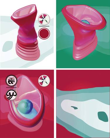 Original Dada Floral Printmaking by Hugo Barroso