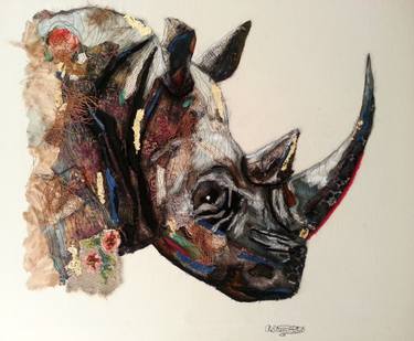 Original Conceptual Animal Collage by Averil Stuart