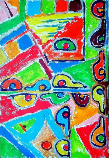 Original Abstract Expressionism Abstract Painting by Marina  Klimanova 