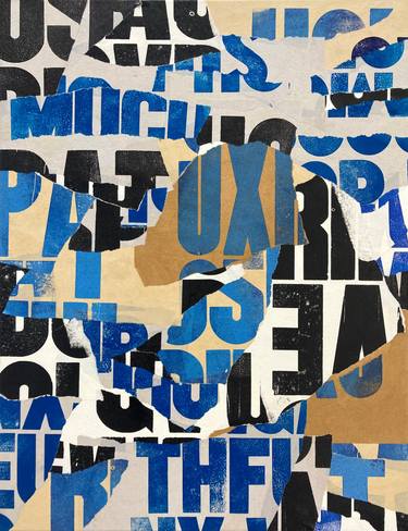 Original Abstract Typography Collage by Christian Gastaldi