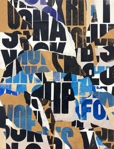 Original Abstract Typography Collage by Christian Gastaldi