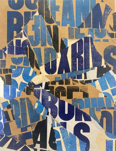 Original Abstract Typography Collage by Christian Gastaldi