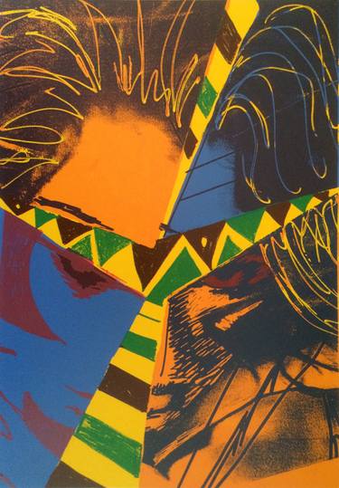 Original Abstract Portrait Printmaking by Megan Harmer