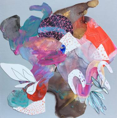 Original Surrealism Abstract Collage by Synnöve Seidman