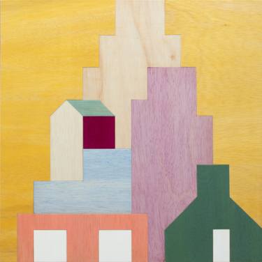 Original Geometric Architecture Mixed Media by Jaewon Choi