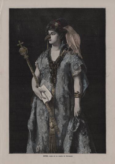 Original Dada Women Collage by Cornelius Coffin