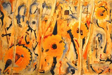 Original Fine Art Abstract Paintings by Nelson Clarkstein