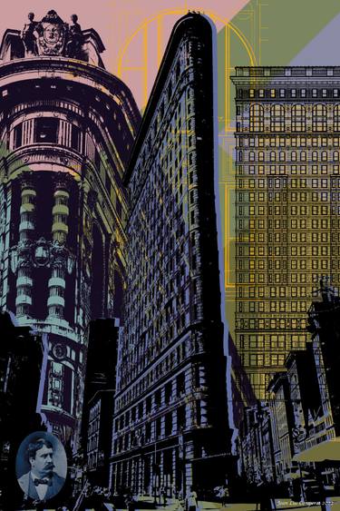 Original Pop Art Architecture Digital by Jean Luc Comperat