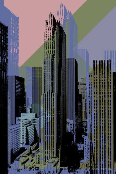 Original Pop Art Architecture Digital by Jean Luc Comperat