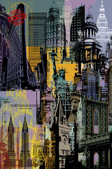 Original Pop Art Architecture Digital by Jean Luc Comperat