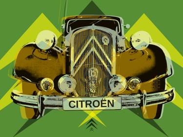 Original Pop Art Automobile Digital by Jean Luc Comperat