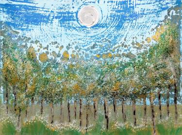 Original Abstract Tree Paintings by Katy Tackes