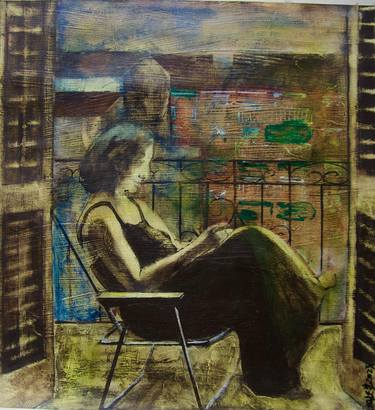 Original Expressionism Men Painting by Xie Tianzi