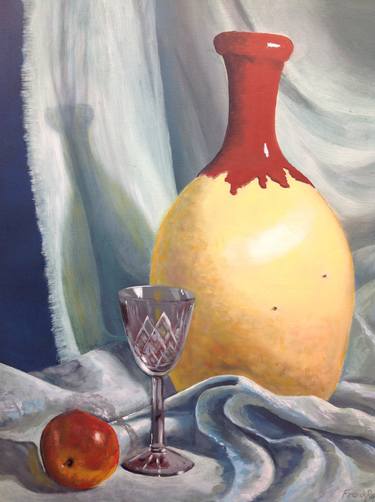 Original Fine Art Still Life Paintings by Frank Rogers