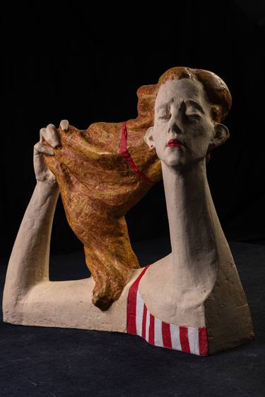 Original Art Deco Women Sculpture by Nadiia Otriazha Fedir Bushmanov